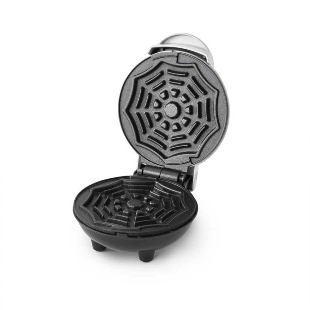 NWT dash mini waffle maker spooky spider web cobweb Halloween breakfast - Picture 2 of 6
